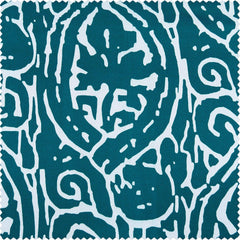 Abstract Teal Tie-Up Window Shade