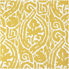 Abstract Misted Yellow Tie-Up Window Shade
