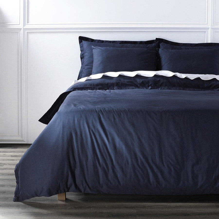 Peacoat Blue Leisure Collection Duvet & Pillow Set