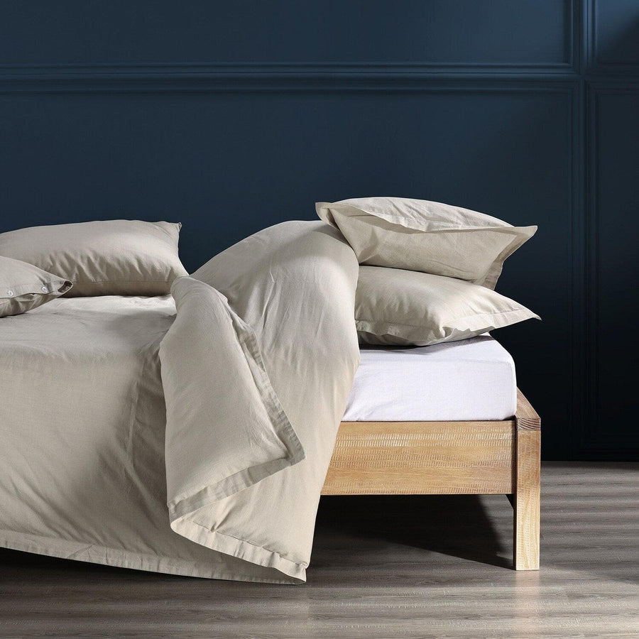 Crockery Tan Leisure Collection Duvet & Pillow Set