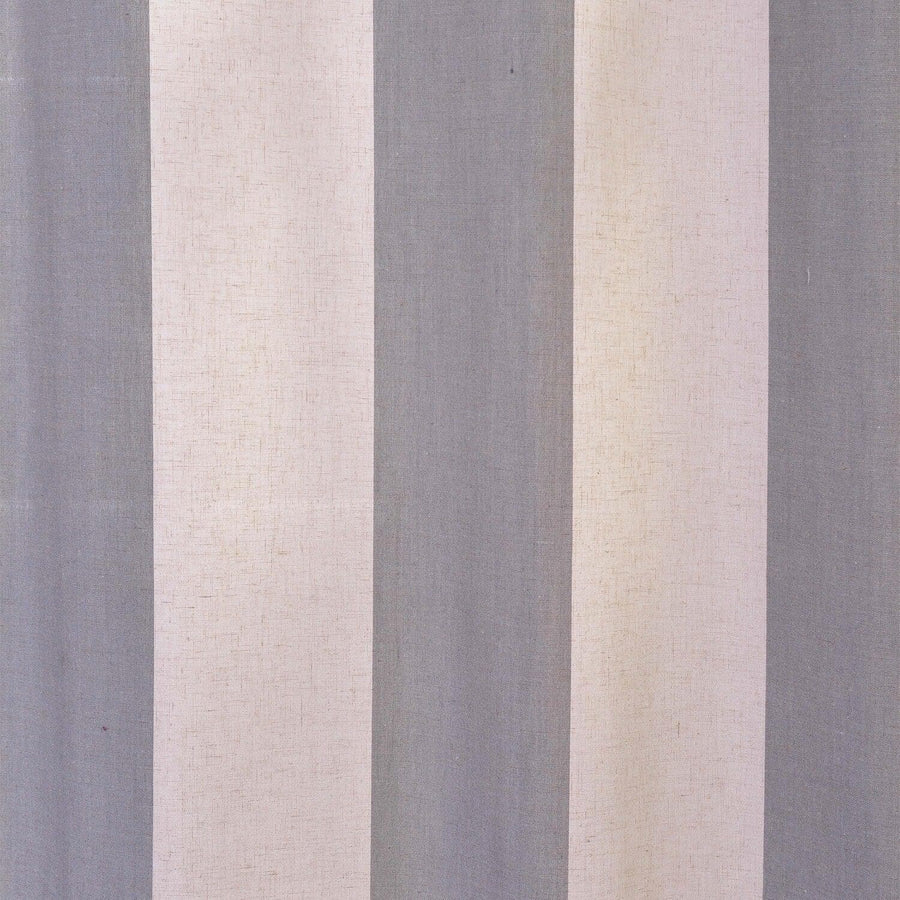 Del Mar Grey Striped Linen Blend Swatch