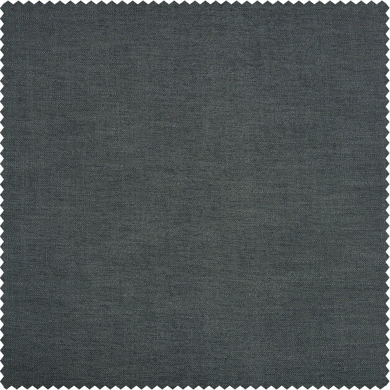 Dark Grey Classic Faux Linen Curtain