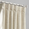 Toasted Tan Thermal Cross Linen Weave Blackout Curtain