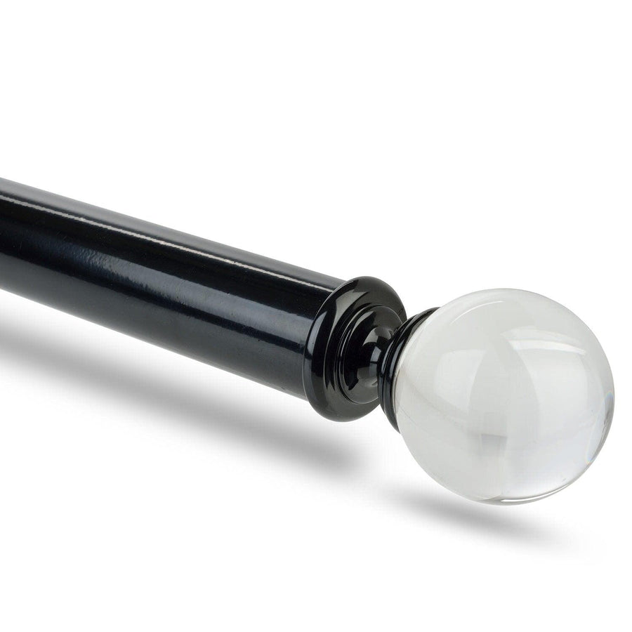 Glass Ball Gloss Black Temp Swatch - HalfPriceDrapes.com