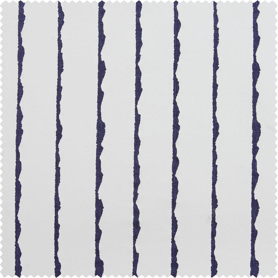 Sharkskin Blue Striped Printed Cotton Swatch - HalfPriceDrapes.com