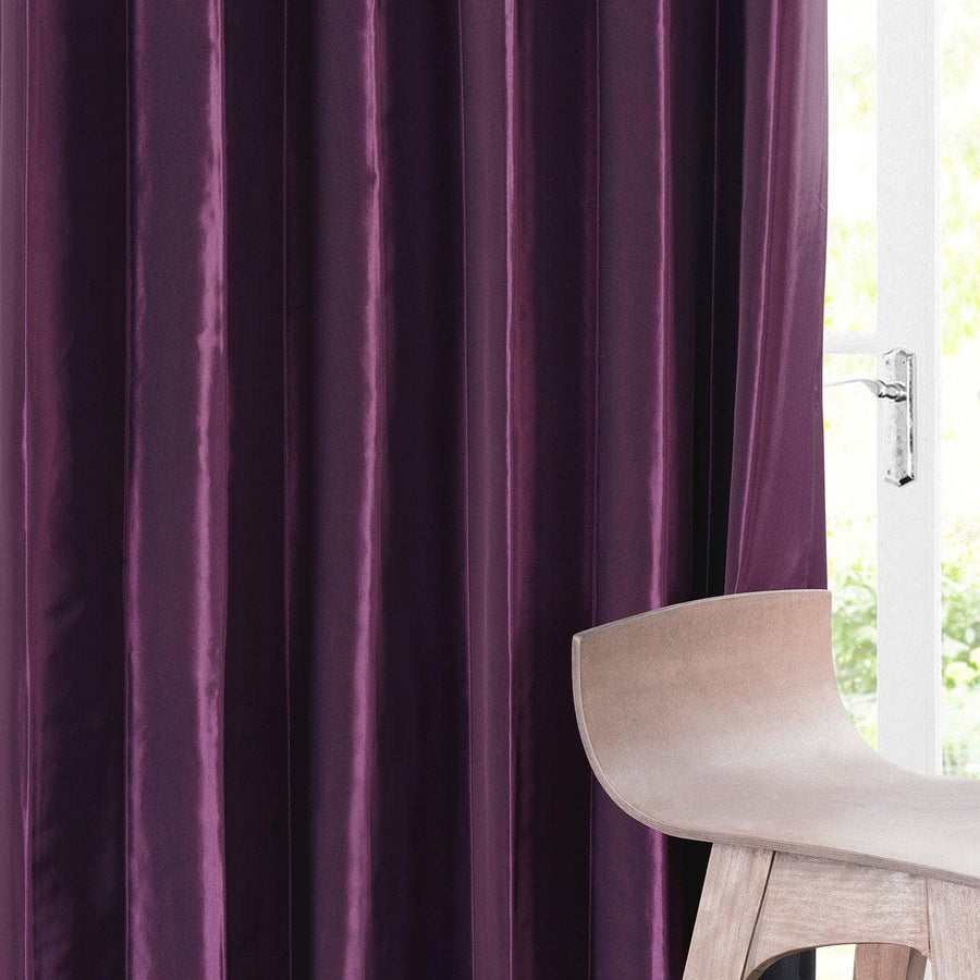 Royal Port Solid Faux Silk Taffeta Curtain - HalfPriceDrapes.com