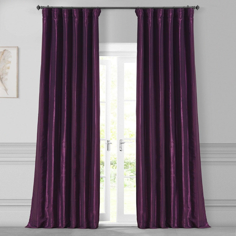 Royal Port Solid Faux Silk Taffeta Curtain