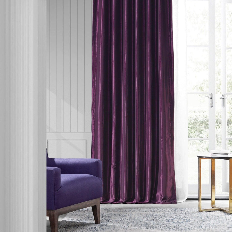 Royal Port Solid Faux Silk Taffeta Curtain