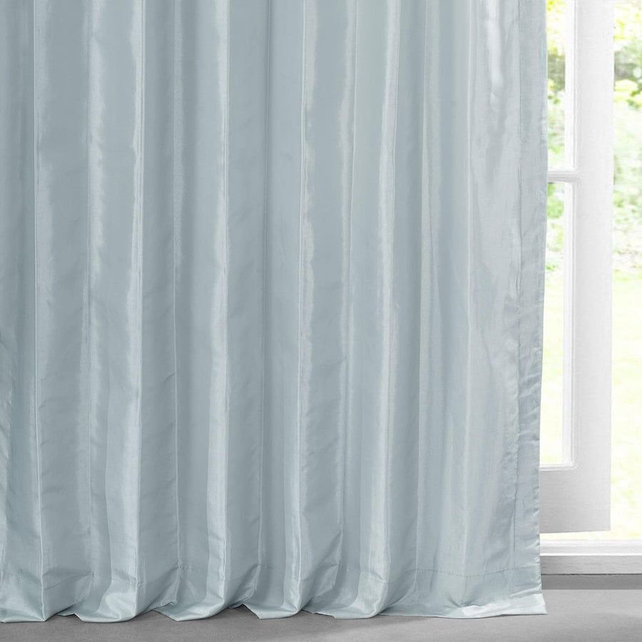 Blue Moon Solid Faux Silk Taffeta Curtain - HalfPriceDrapes.com