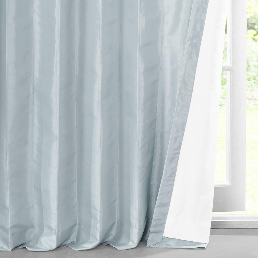 Blue Moon Solid Faux Silk Taffeta Curtain - HalfPriceDrapes.com