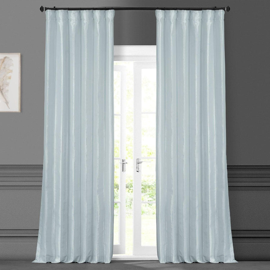 Blue Moon Solid Faux Silk Taffeta Curtain - HalfPriceDrapes.com