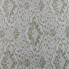 Tabriz Green Floral Designer Faux Silk Taffeta Outdoor Table Cloth