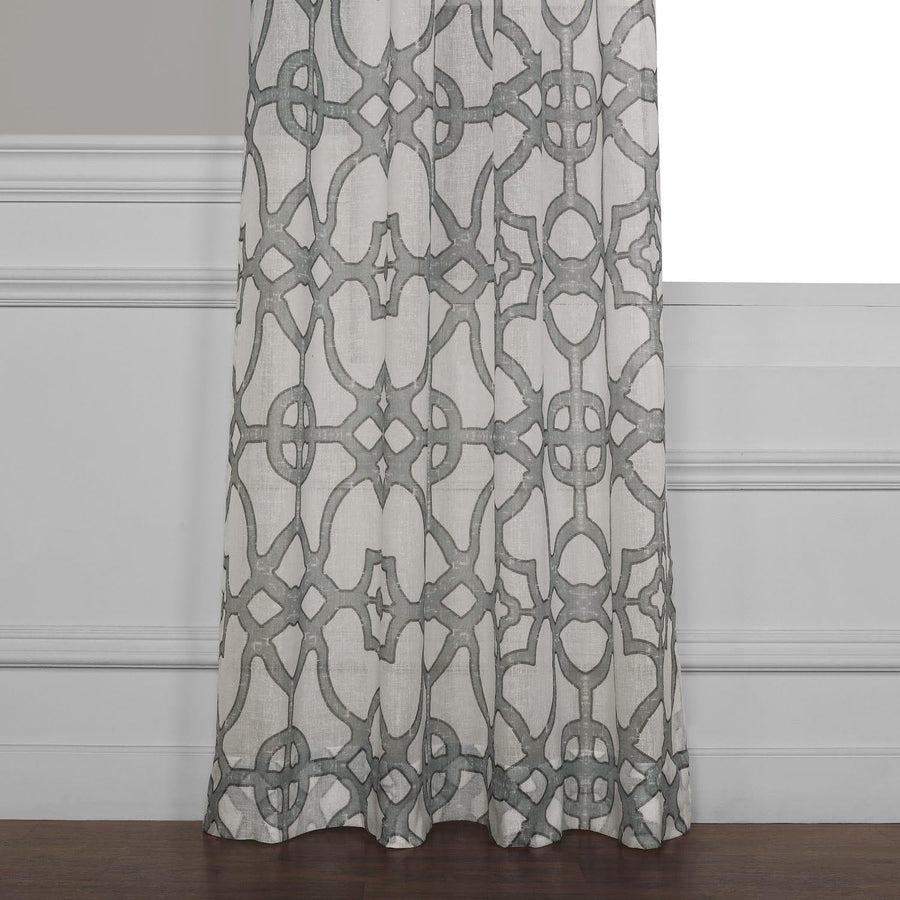 SeaGlass Grey Printed Sheer Curtain