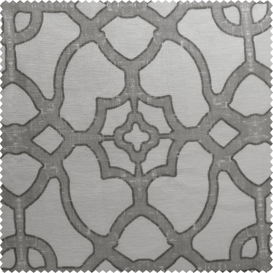 SeaGlass Grey Printed Polyester Swatch - HalfPriceDrapes.com