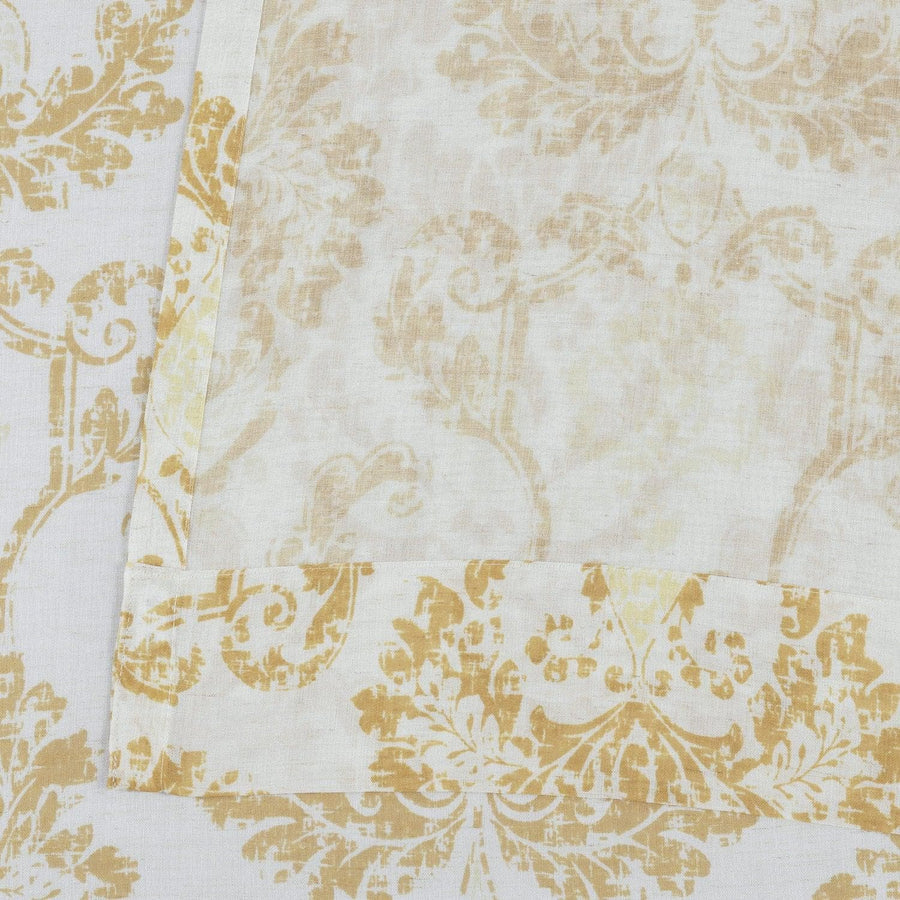 Terrace Gold Printed Sheer Curtain