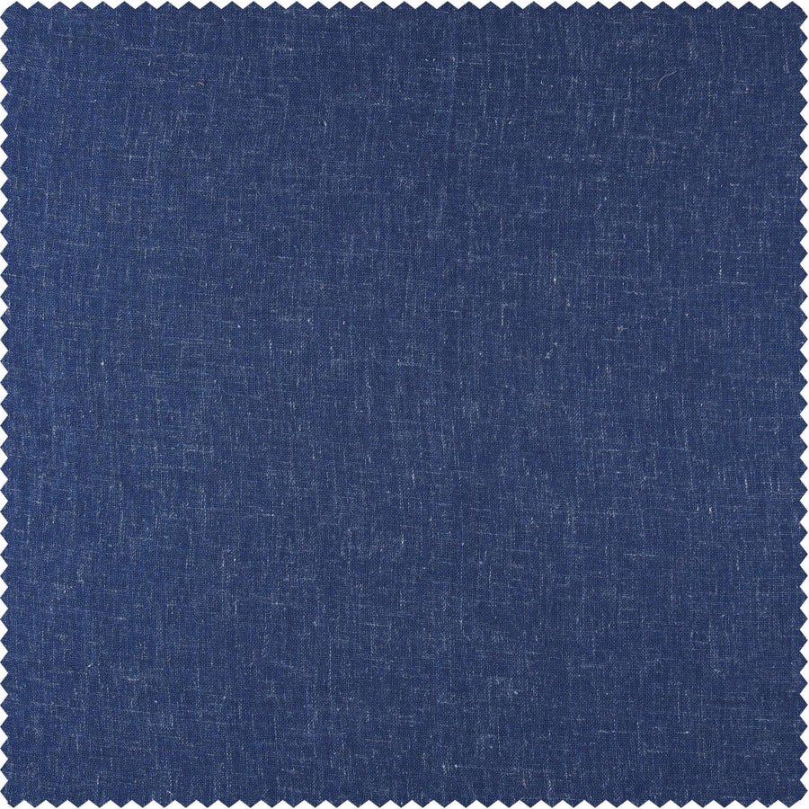 Blue Lapis Textured Faux Linen Swatch - HalfPriceDrapes.com