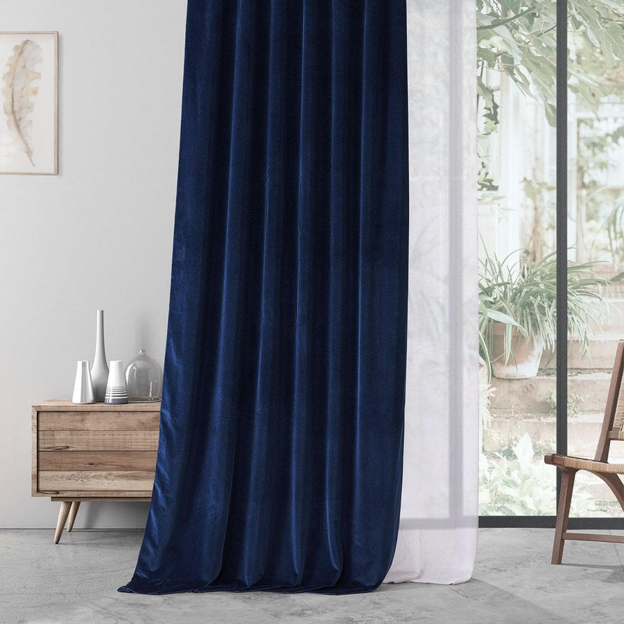 Noche Blue Urban Lush Velvet Curtain