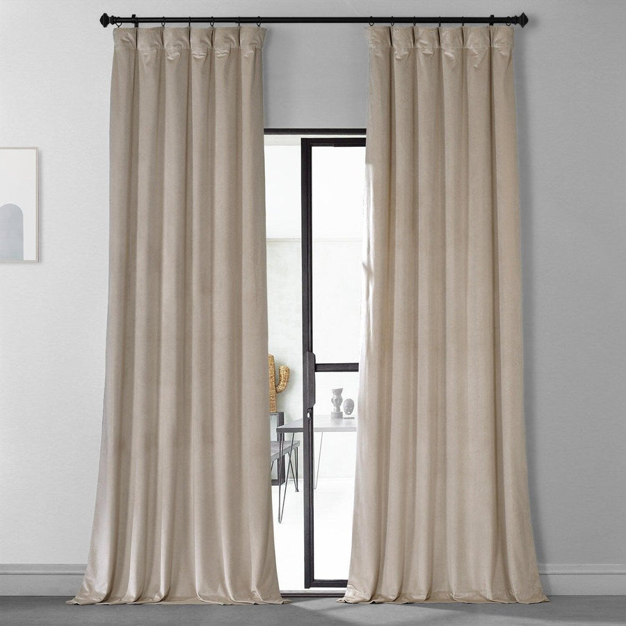 Mission Beige Royal Lux Velvet Curtain